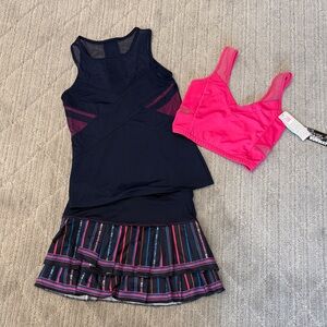 Lucky in Love Navy and Magenta Tennis set